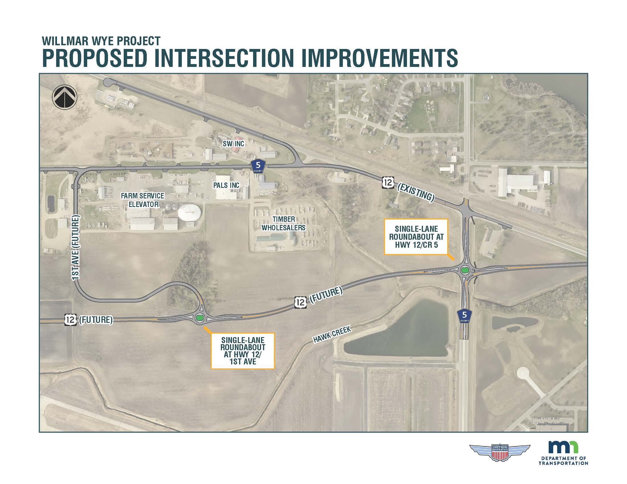 map of proposed intersection improvemendts